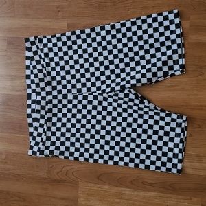 NWT checkered bike shorts